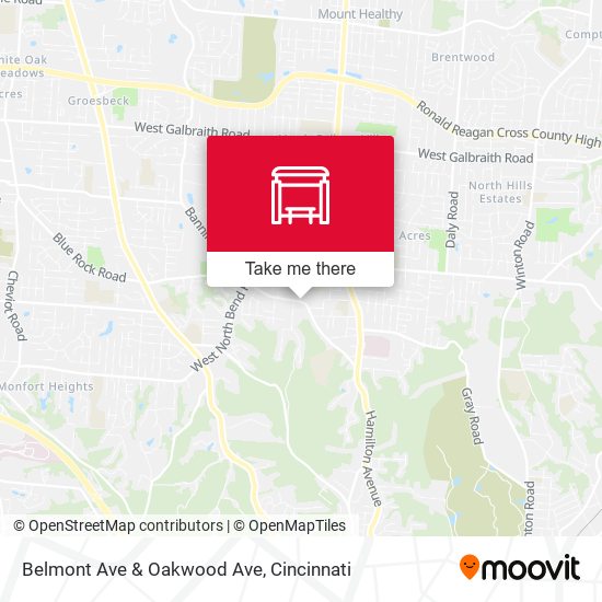 Belmont Ave & Oakwood Ave map