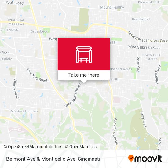 Belmont Ave & Monticello Ave map