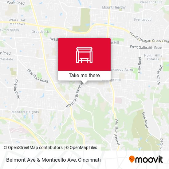Belmont Ave & Monticello Ave map