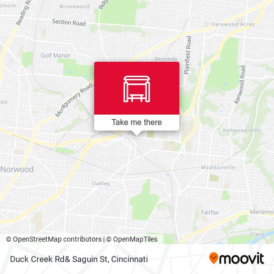 Duck Creek Rd& Saguin St map