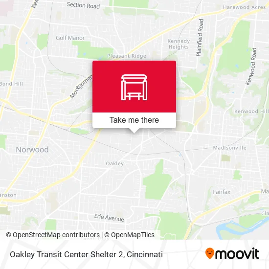 Mapa de Oakley Transit Center Shelter 2