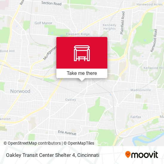 Oakley Transit Center Shelter 4 map