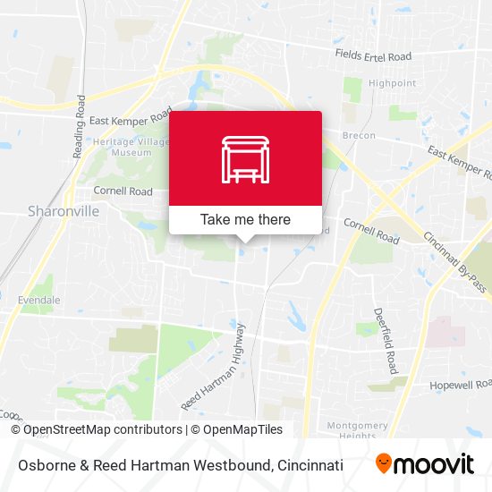 Osborne & Reed Hartman Westbound map