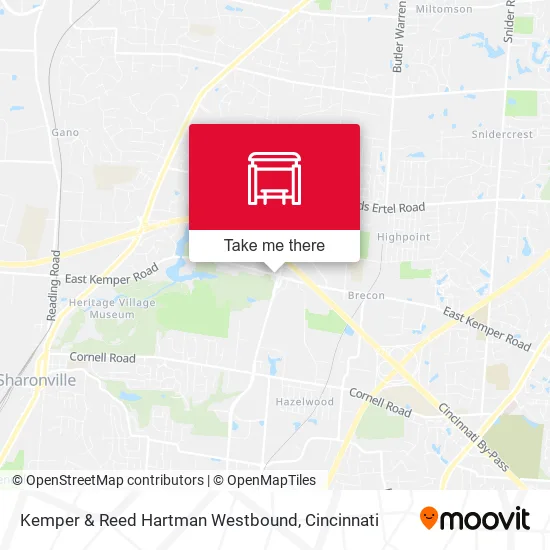 Mapa de Kemper & Reed Hartman Westbound