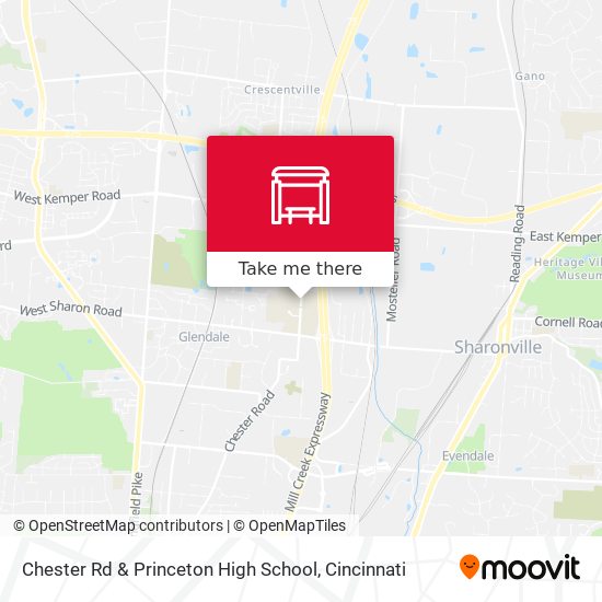 Chester Rd & Princeton High School map