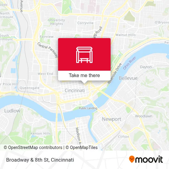 Broadway & 8th St map