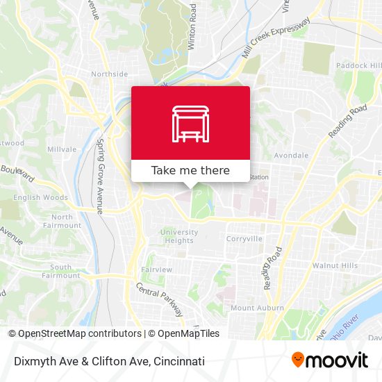 Dixmyth Ave & Clifton Ave map