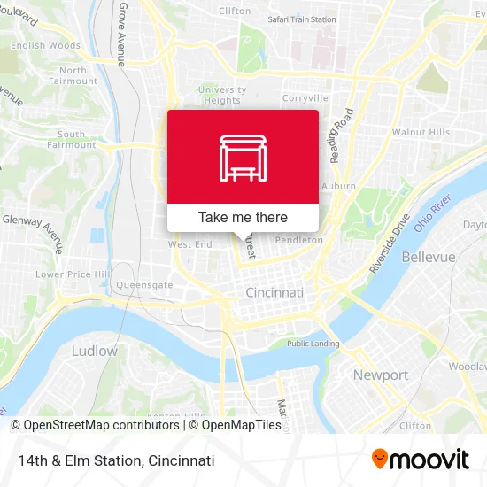 14th & Elm Station map