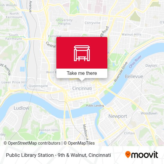 Mapa de Public Library Station - 9th & Walnut