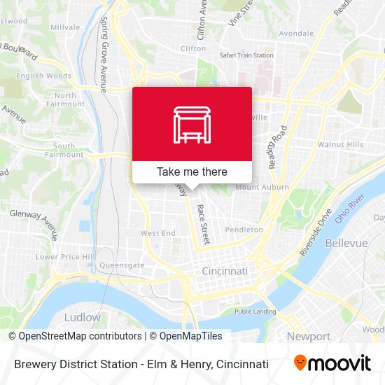 Brewery District Station - Elm & Henry map