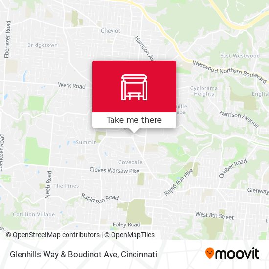 Glenhills Way & Boudinot Ave map
