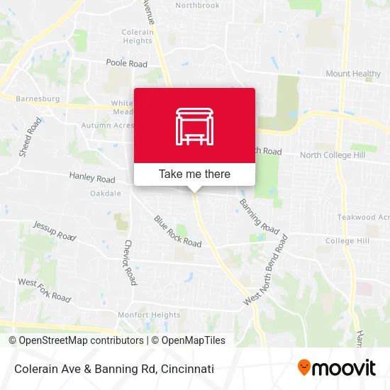 Colerain Ave & Banning Rd map