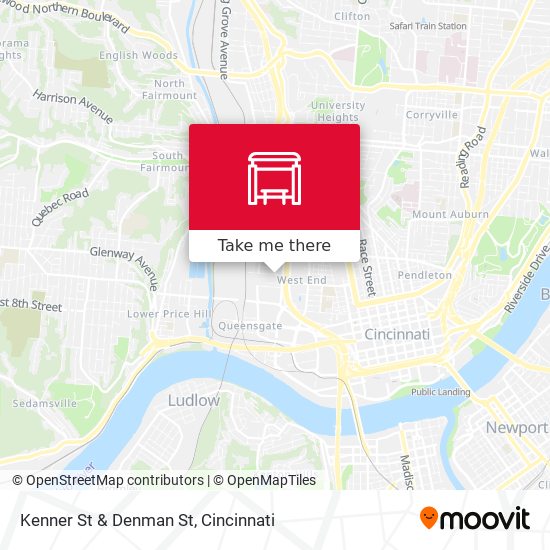 Kenner St & Denman St map