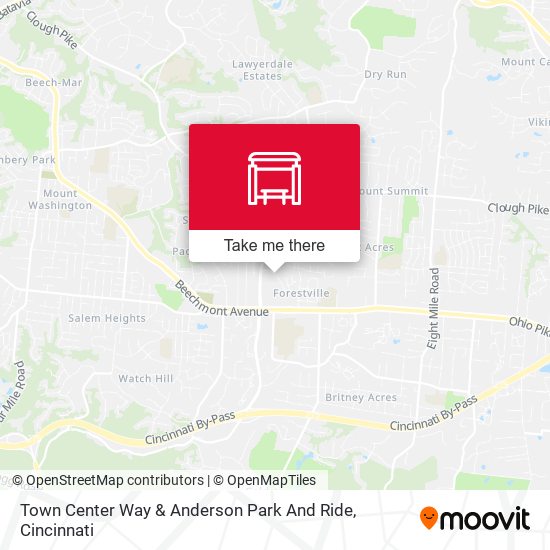 Town Center Way & Anderson Park And Ride map
