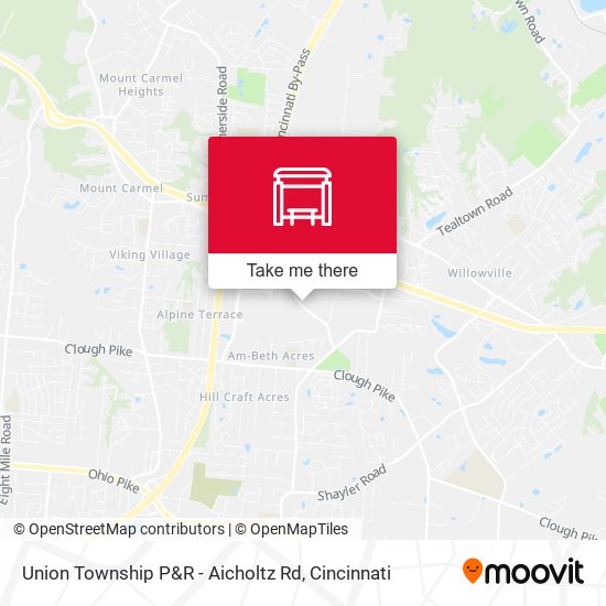Union Township P&R - Aicholtz Rd map
