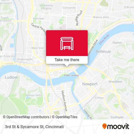 3rd St & Sycamore St map