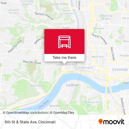 8th St & State Ave map