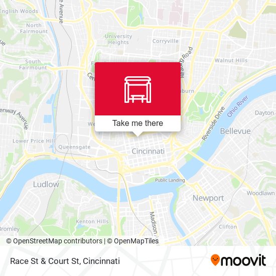 Race St & Court St map