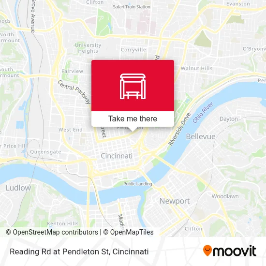 Reading Rd at Pendleton St map