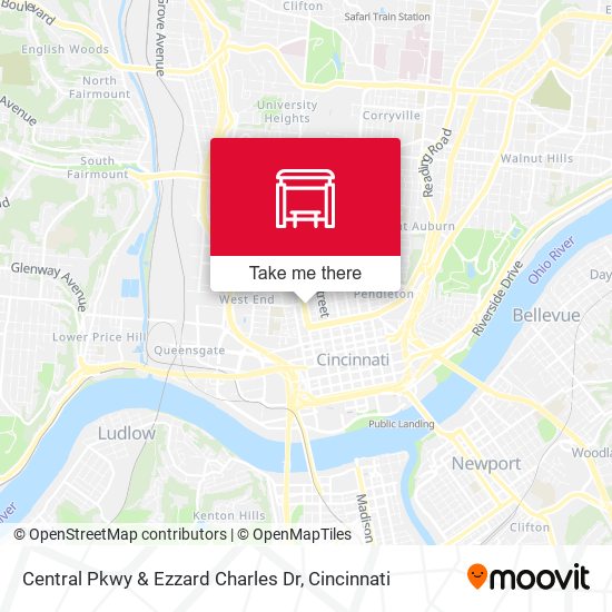 Mapa de Central Pkwy & Ezzard Charles Dr