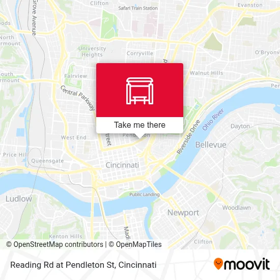 Reading Rd at Pendleton St map