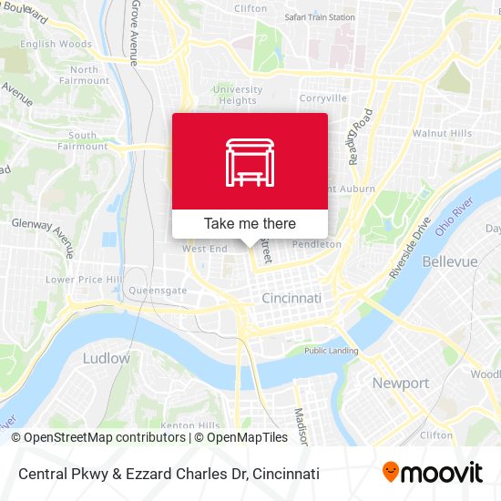 Mapa de Central Pkwy & Ezzard Charles Dr