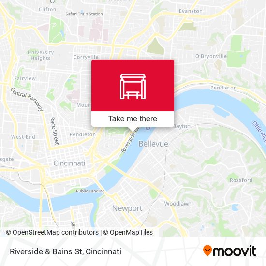 Mapa de Riverside & Bains St