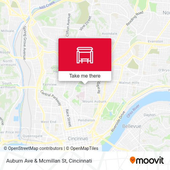 Mapa de Auburn Ave & Mcmillan St