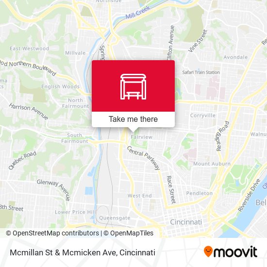 Mcmillan St & Mcmicken Ave map