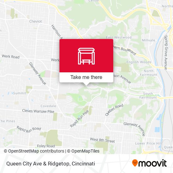 Queen City Ave & Ridgetop map