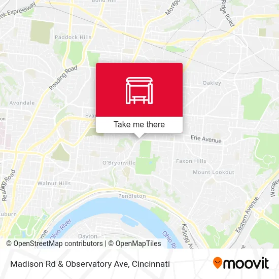 Madison Rd & Observatory Ave map