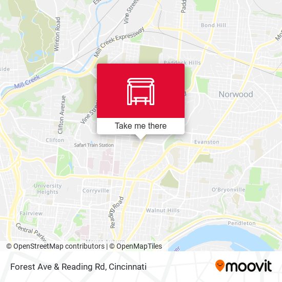 Mapa de Forest Ave & Reading Rd