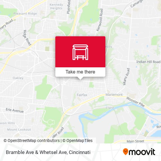 Bramble Ave & Whetsel Ave map