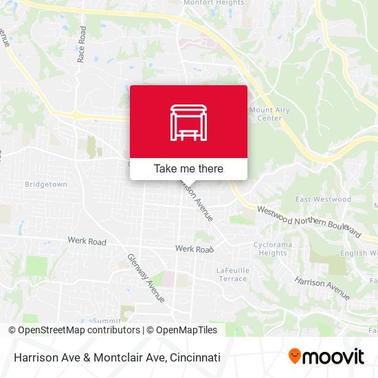 Harrison Ave & Montclair Ave map