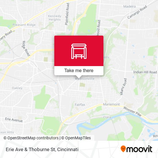Erie Ave & Thoburne St map