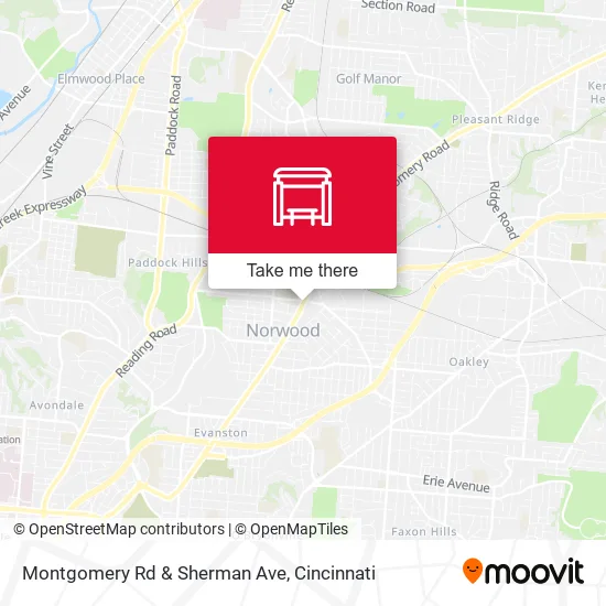 Mapa de Montgomery Rd & Sherman Ave