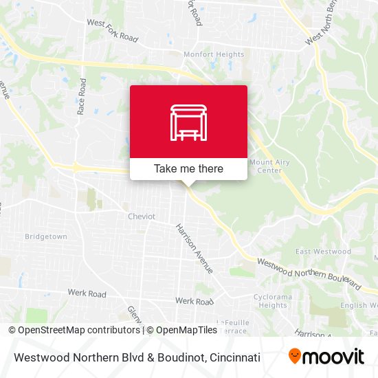 Westwood Northern Blvd & Boudinot map