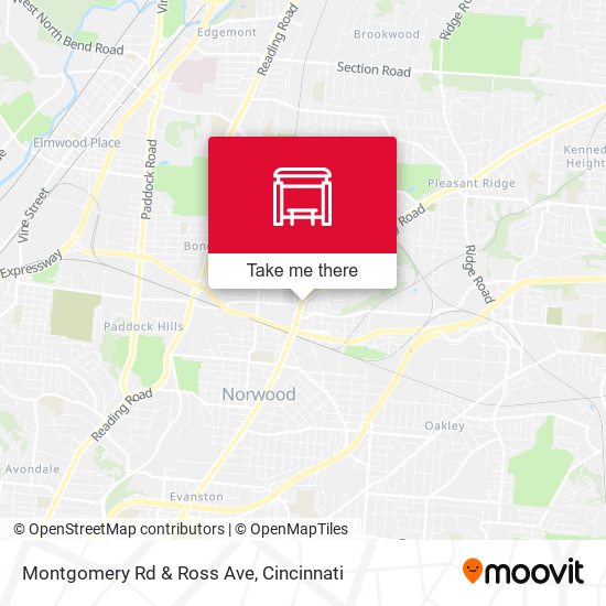 Montgomery Rd & Ross Ave map