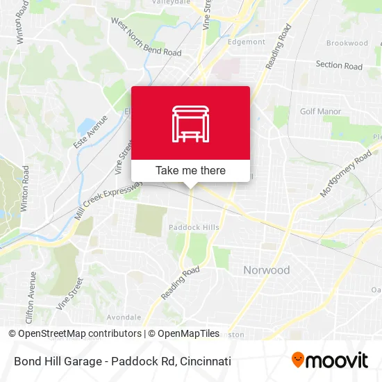 Mapa de Bond Hill Garage - Paddock Rd