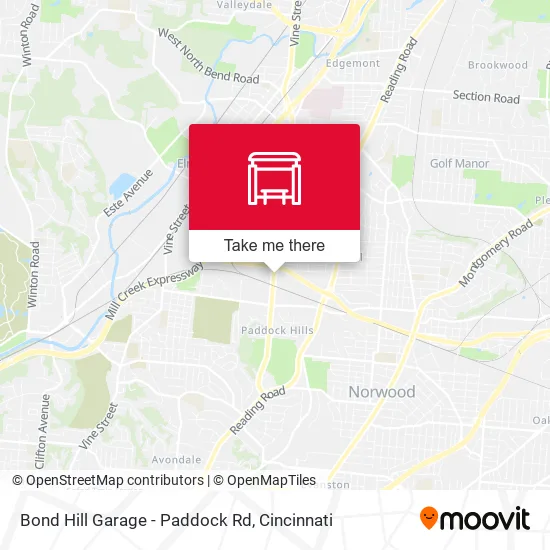 Mapa de Bond Hill Garage - Paddock Rd