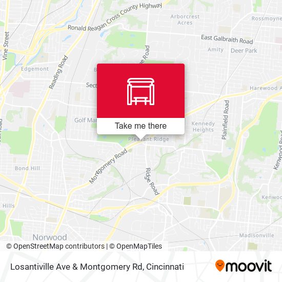Losantiville Ave & Montgomery Rd map