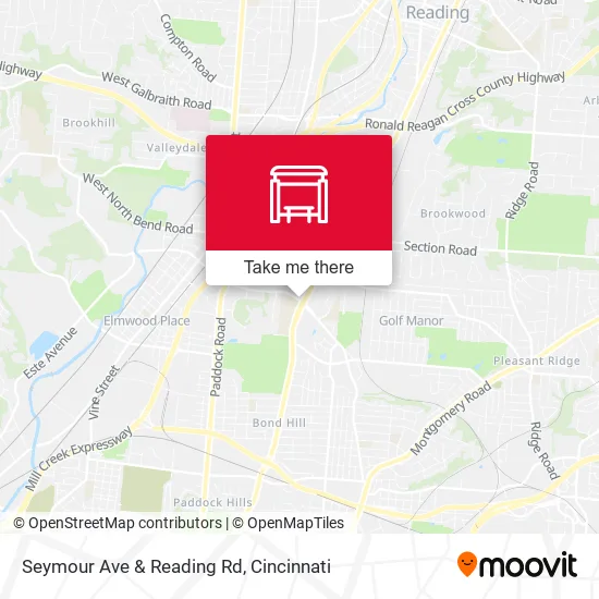 Seymour Ave & Reading Rd map