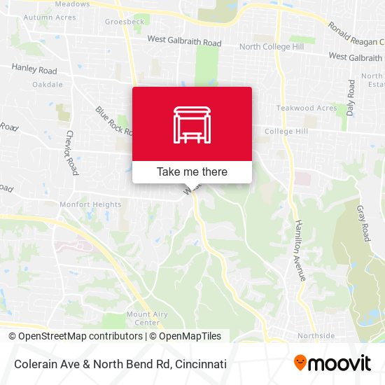 Colerain Ave & North Bend Rd map