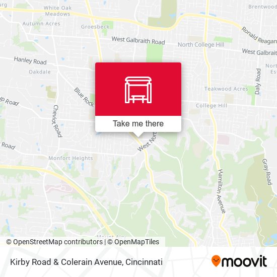 Kirby Road & Colerain Avenue map