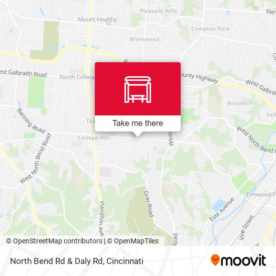 North Bend Rd & Daly Rd map