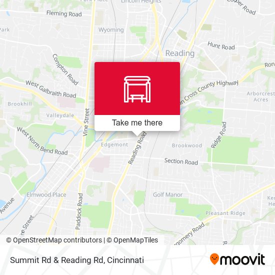 Summit Rd & Reading Rd map