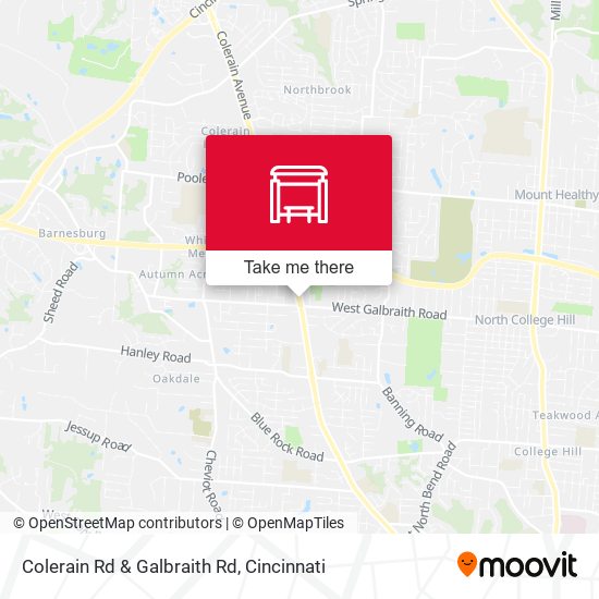 Colerain Rd & Galbraith Rd map