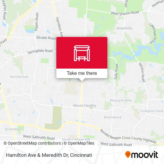 Hamilton Ave & Meredith Dr map