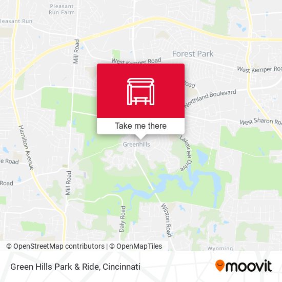Green Hills Park & Ride map