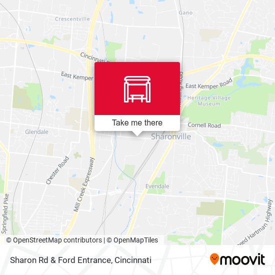 Sharon Rd & Ford Entrance map